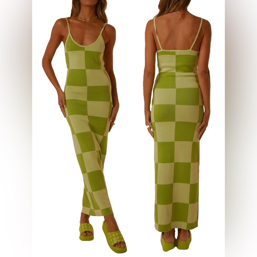 Boutique Midi checkered dress